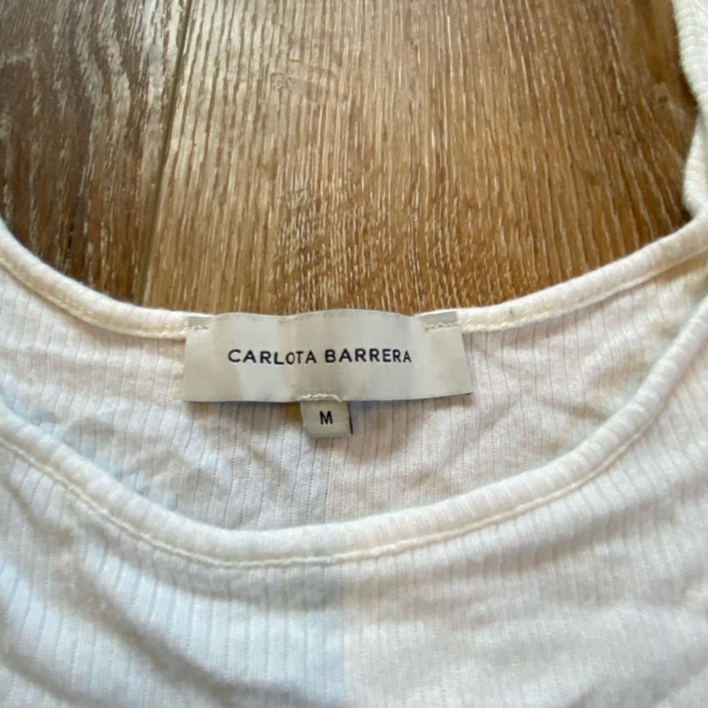 Carlota Barrera White Ribbed onesie